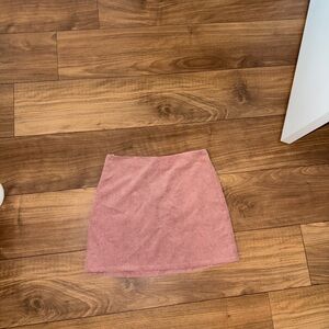 Honey Punch Pink A-Line Mini Skirt Casual